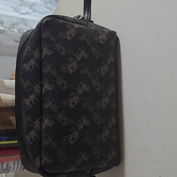 Coach Boxy 20 Cosmetic Makeup Case 20 Black Grey Jay S - Picture 3 of 7